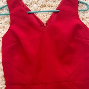 Red fitted mini body con Christmas dress size 0